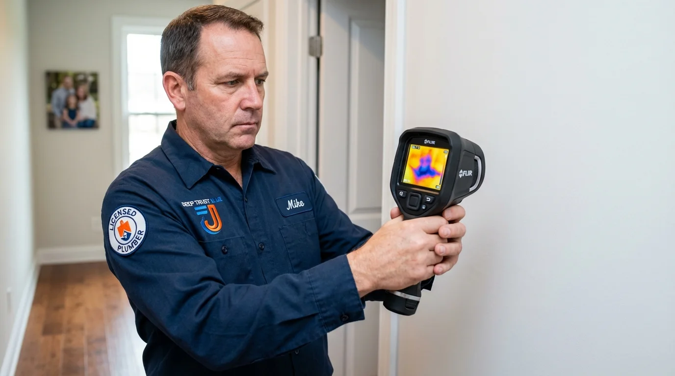 Thermal imaging leak detection by Johns Plumbing LLC in Morrisonville